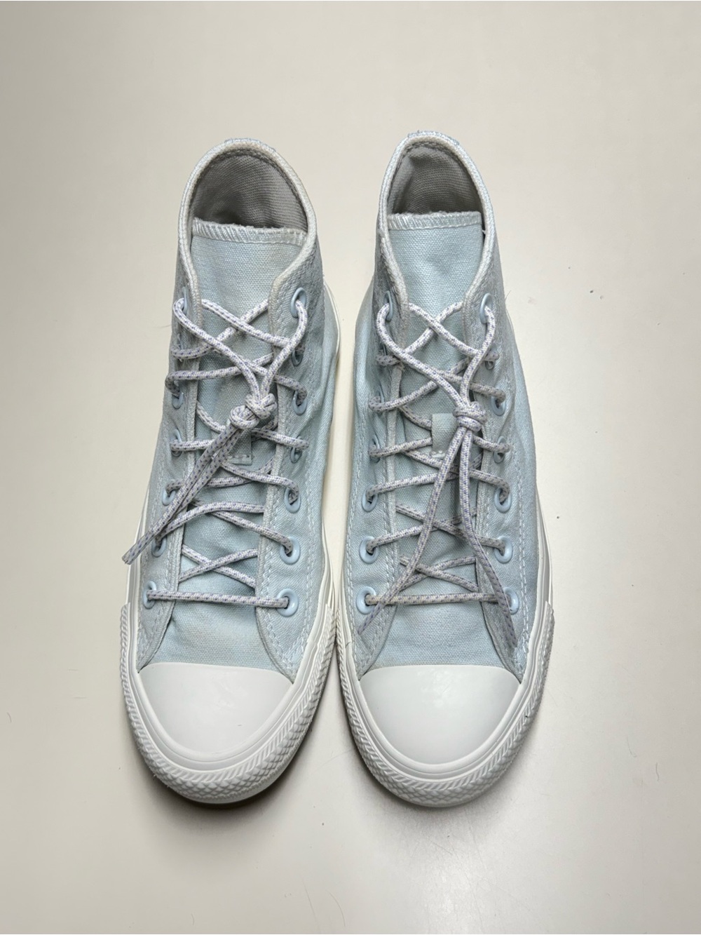 Converse High Top Sneakers - Pale Blue & White - Picture 2 of 10